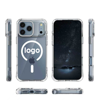 Coque de téléphone magnétique personnalisée avec logo et protection d'objectif en TPU souple multicolore pour iPhone 14 15 16 17 Pro Max 17 Air