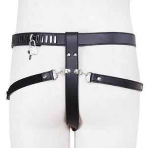 Pu Lederen Band Op Slipje Mannelijke Kuisheidsgordel Ondergoed Strapon Belt Gebruik Fetish Volwassen Spelletjes - Product Image 6