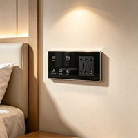 Panneau tactile intelligent pour chambre d'hôtel, interrupteur sans fil 433 MHz, variateur de lumière, commande de rideaux et TV, fonction et couleur personnalisables, OEM ODM