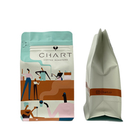Sacs de café noirs imprimés personnalisés de 100g 250g 500g 1 kg Sachet de café et de thé torréfié écologique avec valve Pochette debout refermable en mylar