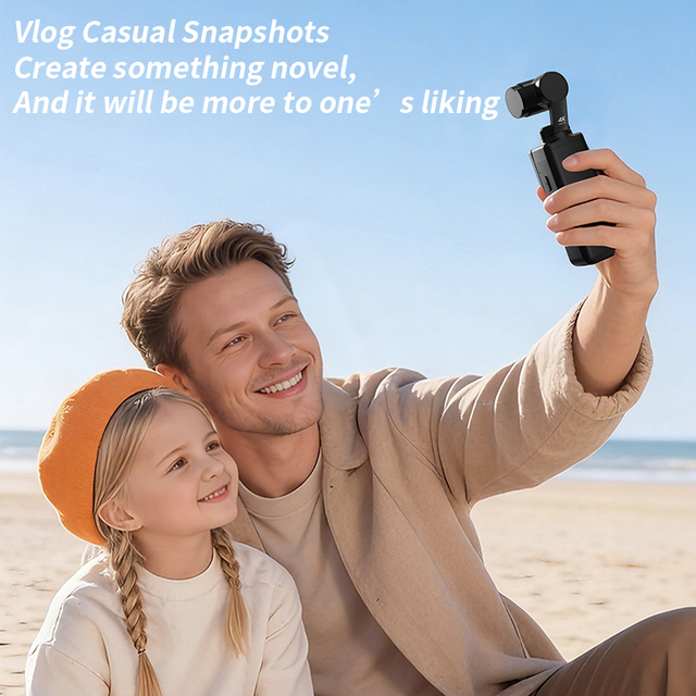 Handheld Gimbal Camera 2026 Newest H877 With 12MP CMOS 1.9-inch IPS Display 4k/20fps Three-Axis Stabilization 512GB