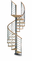 Escaliers en colimaçon en bois modernes Échelle d'escalier en colimaçon en métal personnalisée pour escalier utilisé intérieur extérieur