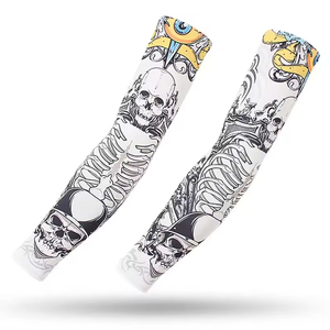 2Pcs Sunscreen Tattoo Arm Sleeves pour Hommes Femmes Cyclisme Pêche Refroidissement Sport Cuff Basketball Elbow Pad Summer Arm Cover Warmers - Product Image 3