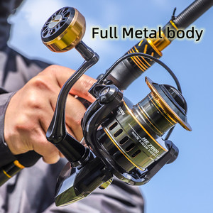 <span class=keywords><strong>Moulinet</strong></span> de pêche Tout métal Bobine 10KG Max Drag Poignée en acier inoxydable Bobine de ligne <span class=keywords><strong>Moulinet</strong></span> de pêche à la traîne en eau salée - Product Image 1