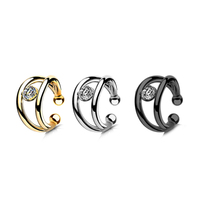 2025 personnalisé en acier inoxydable Dangle Clip sur manchette Non Piercing magnétique Faux mignon nez Septum cerceau narine anneau goujon manchettes bijoux