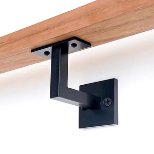 Supports <span class=keywords><strong>de</strong></span> <span class=keywords><strong>main</strong></span> <span class=keywords><strong>courante</strong></span> en acier inoxydable noir mat moderne HL pour balcon - Product Image 2