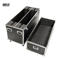 Boîte de protection d'écran TV personnalisée 45 55 65 75 pouces avec flight case en éponge EVA intégrée et boîte en alliage d'aluminium