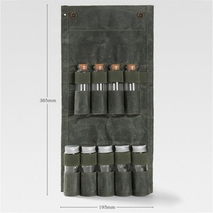 Bolsa de almacenamiento para botellas de condimentos para acampar al aire libre con botellas de condimentos, paquete de condimentos para barbacoa, bolsa de almacenamiento de lona plegable - Product Image 4