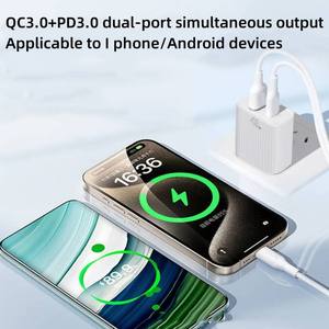 อะแดปเตอร์ชาร์จไฟ PD16 40W USB C ชาร์จเร็ว 2 พอร์ต หัวปลั๊ก EU US สำหรับเดินทาง รองรับ QC4.0 + PD 3.0 ชาร์จเร็ว ปลั๊ก EU US 2A สำหรับนาฬิกา - Product Image 4