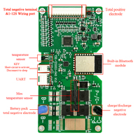 YDE 4-12S 12V-36V BMS automatique à identification automatique pour batteries LiFePO4/Ternaire/LTO/Sodium-ion avec Bluetooth 40A 60A 100A 200A continu