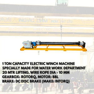 INOVIC CRM - Cabrestante Eléctrico de Alta Resistencia y Calidad con Cable de Acero |   Equipo de Construcción Industrial Amarillo Resistente - Product Image 1