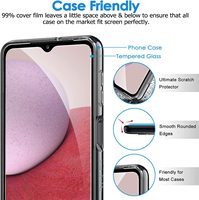 Protection d'écran pour Samsung Galaxy A14 5G/A13 5G/A12 4G 5G/A12, verre trempé transparent anti-rayures de 0,33 mm, compatible avec les coques