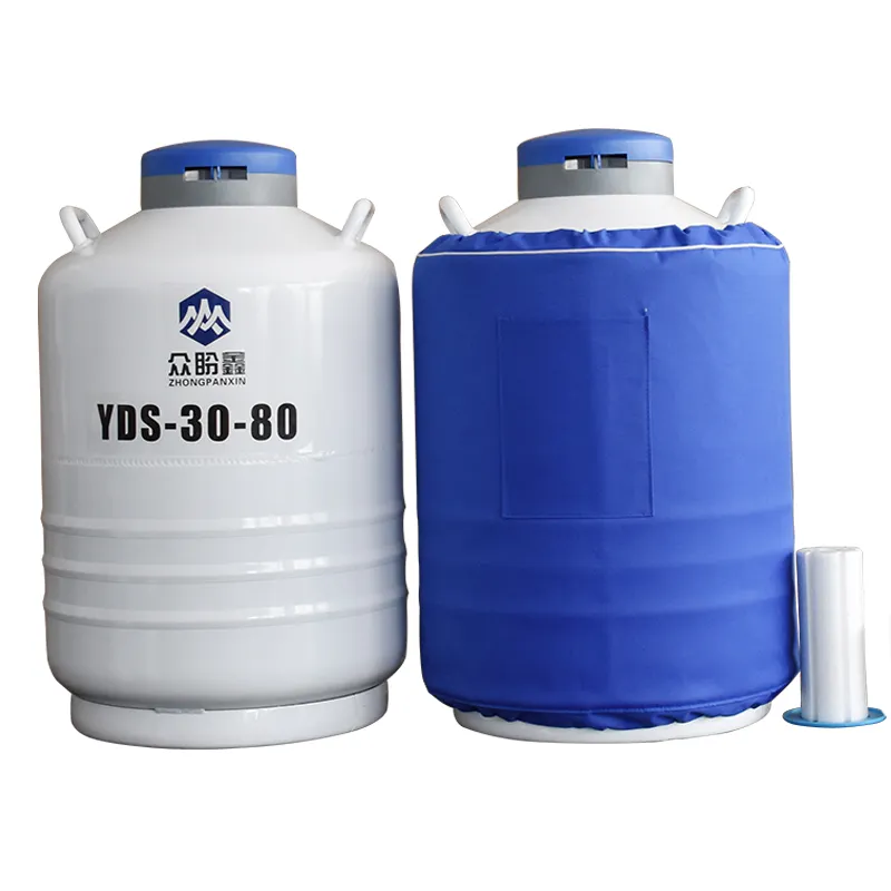 액체 질소 용기 30 리터 황소 정액 탱크 Yds-30-80 수의학 브리더 스 용 Dewar 용기