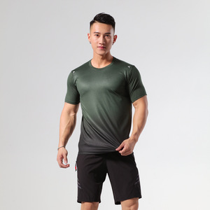 2024 nueva camiseta de Fitness absorbente de sudor transpirable elástico deportes ropa de secado rápido Fitness Casual deportes manga corta - Product Image 3