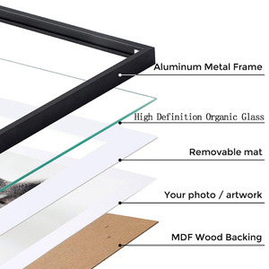 Mỹ thiết kế đơn giản siêu hẹp 0.2 ''boarder Tường Gắn nhôm hình ảnh Áp phích khung - Product Image 3