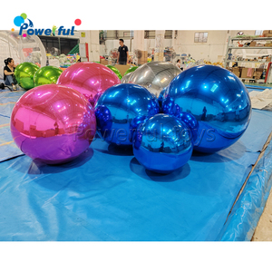 Boule miroir interactive géante argentée pour la décoration des centres commerciaux, publicité réfléchissante métallique, bâche en PVC gonflable - Product Image 3