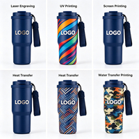 Mug isotherme à double paroi en acier inoxydable avec logo personnalisé, isolation sous vide (performance thermique de 12 à 24 heures), portable pour les voyages