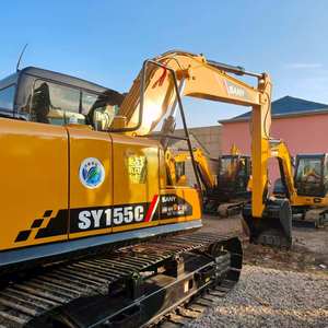 Excavatrice sur chenilles SANY SY155C d'occasion, 14 tonnes, moteur Isuzu, pelle hydraulique, matériel de construction Sany SY155C pour ingénieur municipal - Product Image 3