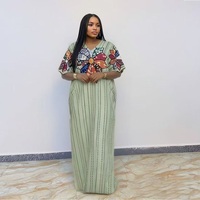 Nouvelle Robe Longue Kaftan Femme Élégante Patchwork Imprimé Africain BouBou Style Bohème Décontracté pour Vacances Été 2026