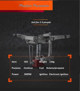 S03เตาสแตนเลสขนาดเล็กสำหรับตั้งแคมป์บิวเทนเตาแก๊สกลางแจ้งแบบพกพา - Product Image 3