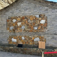 Pierre de culture en ciment ardoise rouille, pierre de parement, pierre d'angle, revêtement mural extérieur en pierre naturelle