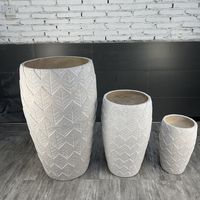Vente chaude Conception Unique Grande Fibre Argile Jardinière Pot Décoration de La Maison pour L'extérieur et Le Jardin Utilisation En Gros