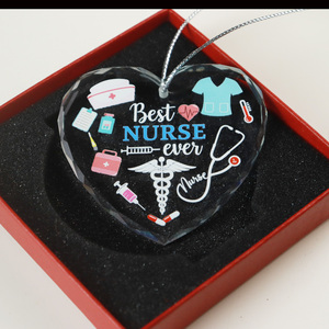 Crystal Heart Ornament with UV Printing Letters Elegant Mom Mother Birthday Gift Handcrafted Other Crystal Crafts - Product Image 6