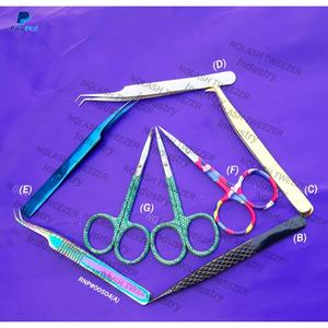 Tijeras de acero inoxidable para fijación y recorte de Pestañas/Tijeras de pestañas de acero inoxidable de alta calidad - Product Image 2