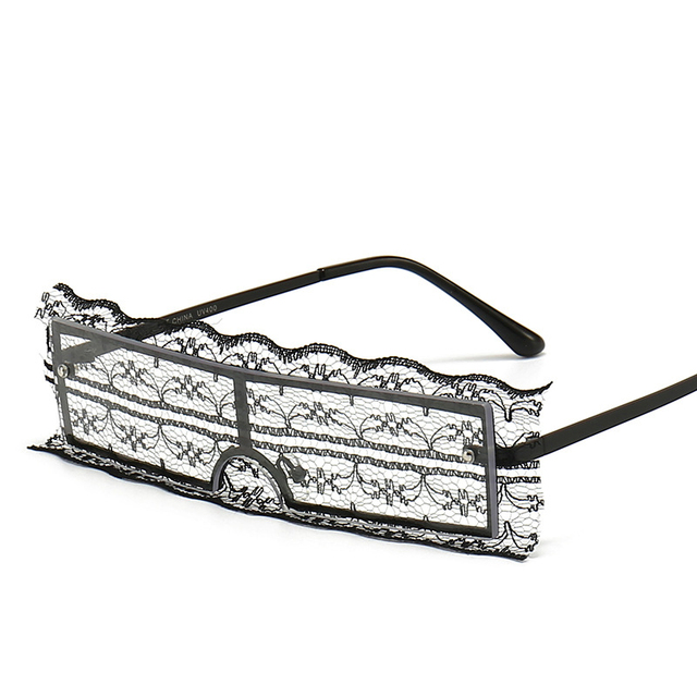 2022 New Personalized Bud Silk Fashion Glasses Lace Decoration Women's Ball Party Glasses Street Glasses