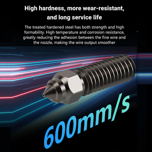 Boquilla de impresora 3D para K1 K1 Max Ender 3 V3 KE, latón de acero duro de cobre chapado bimetálico para Vyper Kobra <span class=keywords><strong>Sovol</strong></span> <span class=keywords><strong>SV06</strong></span> Plus/SV07 - Product Image 2