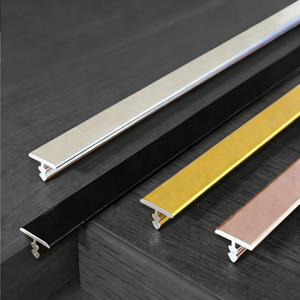 Perfil de Aluminio Premium en Forma de T para Bordes de Azulejos, Tira Decorativa Dorada para Pisos, Tira de Transición Metálica en Forma de T |   Material de Construcción - Product Image 6