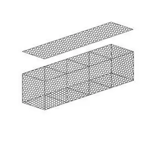 80 × 100 mm 3 × 1 × 1 m heißverzinkter Gabion-Randzaun für den Schutz der Ufer in Südafrika