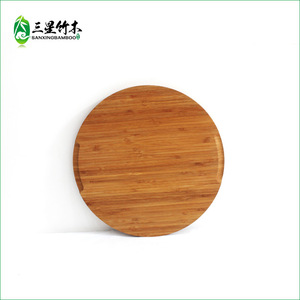 Venta directa de fábrica de bandejas de bambú para pizza con placas de queso y carne de res incorporadas, bandejas redondas. - Product Image 3