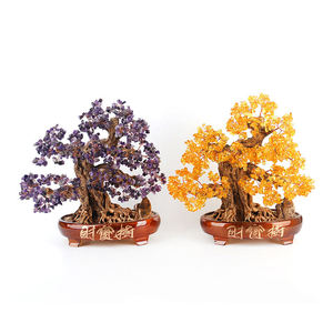 Wholesale Natural Healing Crystal Chips <b>Trees</b> Resin Base Bonsai Crystal Money <b>Tree</b> for Feng Shui Decoration - Product Image 5