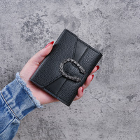 Nouvel Arrivage Portefeuille Femme Tendance en Cuir PU, Porte-Cartes, Porte-Monnaie, Sac Multifonctionnel, Petit Portefeuille Court