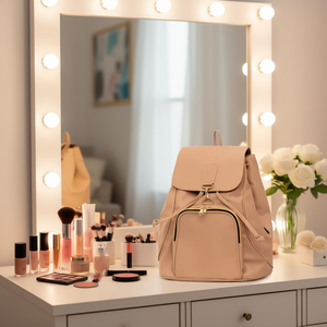 Sac à dos de maquillage pour femme Jezebel, 15 L, léger, de forme carrée, avec poche intérieure à fermeture éclair, pour adultes, toutes saisons - Product Image 2