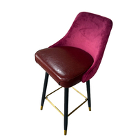 Tabouret de bar moderne de luxe nordique, pliable, durable, avec cadre en métal, pivotant à 360 degrés, pour hôtel, salle à manger, cuisine