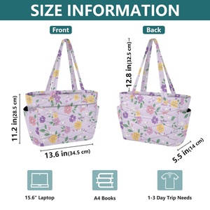Custom Palaka Hawaiian New Style <b>Canvas</b> Handbags Shopping Trend Laptop <b>Bag</b> Women <b>Large</b> Capacity Tote <b>Bags</b> - Product Image 2