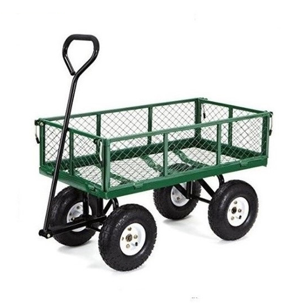 Mandycng 66oLbs. Стальной ящик, фургон, сверхмощный прицеп для сада, газона, тачка