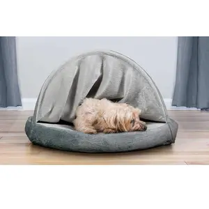 Pet Dog Bed Orthopedic Round Dog Sleeping Bag Blanket Pet Bed With Removable Cover