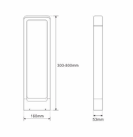 Lampe de jardin LED moderne 10W pour hôtel, extérieur, étanche IP65, en aluminium, type bollard, AC 220V, garantie 3 ans, CRI80