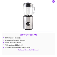 Mixeur Portable USB-C Rechargeable sur Batterie, Blender Personnel Sans BPA pour Smoothies, Jus, Maison, Gym, Voyage, Camping
