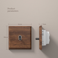 Interruptor de Palanca de Madera Maciza Personalizado, Nogal Negro Norteamericano, Acabado de Madera Natural Premium de Fábrica OEM