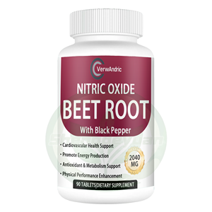 OEM Nitric Oxide Beet Root Extract Tablets Supplements with Black Pepper for Circulation Support, Energy &amp; <strong>Exercise</strong> Performance - Product Image 1