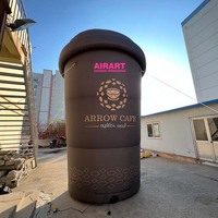 Gobelet à café gonflable géant pour la publicité |   Gobelet à café gonflable en PVC pour l'attraction des clients des magasins de boissons