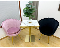 Fauteuils et Chaises de Salle à Manger Confortables et Polyvalents en Velours Coque pour Salon, Restaurant, Centre Commercial, Salon de Manucure ou Maquillage