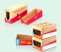 Holidaypac Carton de détail ondulé produit papier barre de chocolat carton comptoir présentoir sucette barre de bonbons nourriture