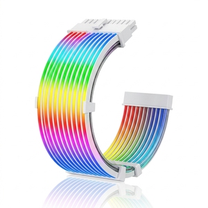 24Pin ARGB 5V 3pin <b>Cable</b> Ribbon Cord Gaming <b>PC</b> <b>Power</b> Connector ATX Motherboard <b>Power</b> Extension <b>Cable</b> for Desktop RGB Lighting - Product Image 2