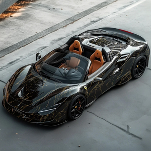 Película de revestimiento para coche con textura de mármol de PVC, vinilo con acabado brillante o mate para cambio de Color y decoración automática - Product Image 3