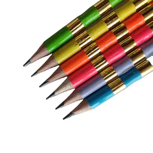 Okul malzemeleri sıcak okul kırtasiye fabrika satış ucuz ahşap kalem silgi ile yüksek miktar HB siyah kalem